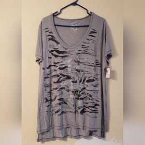 Just My Size 3X Women's V Neck Top